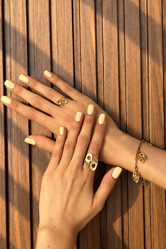 Small Charm Adjustable Ring