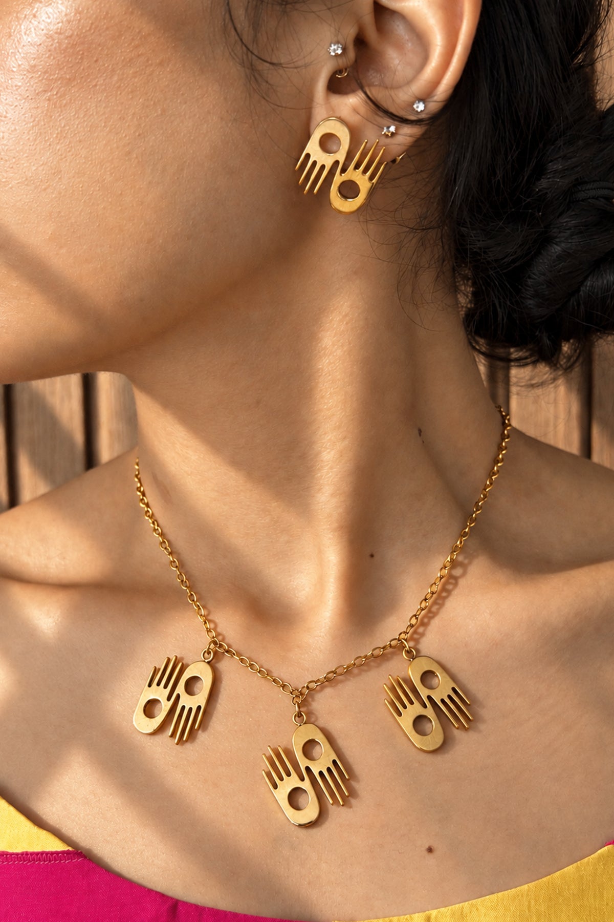 Three Charm Necklace